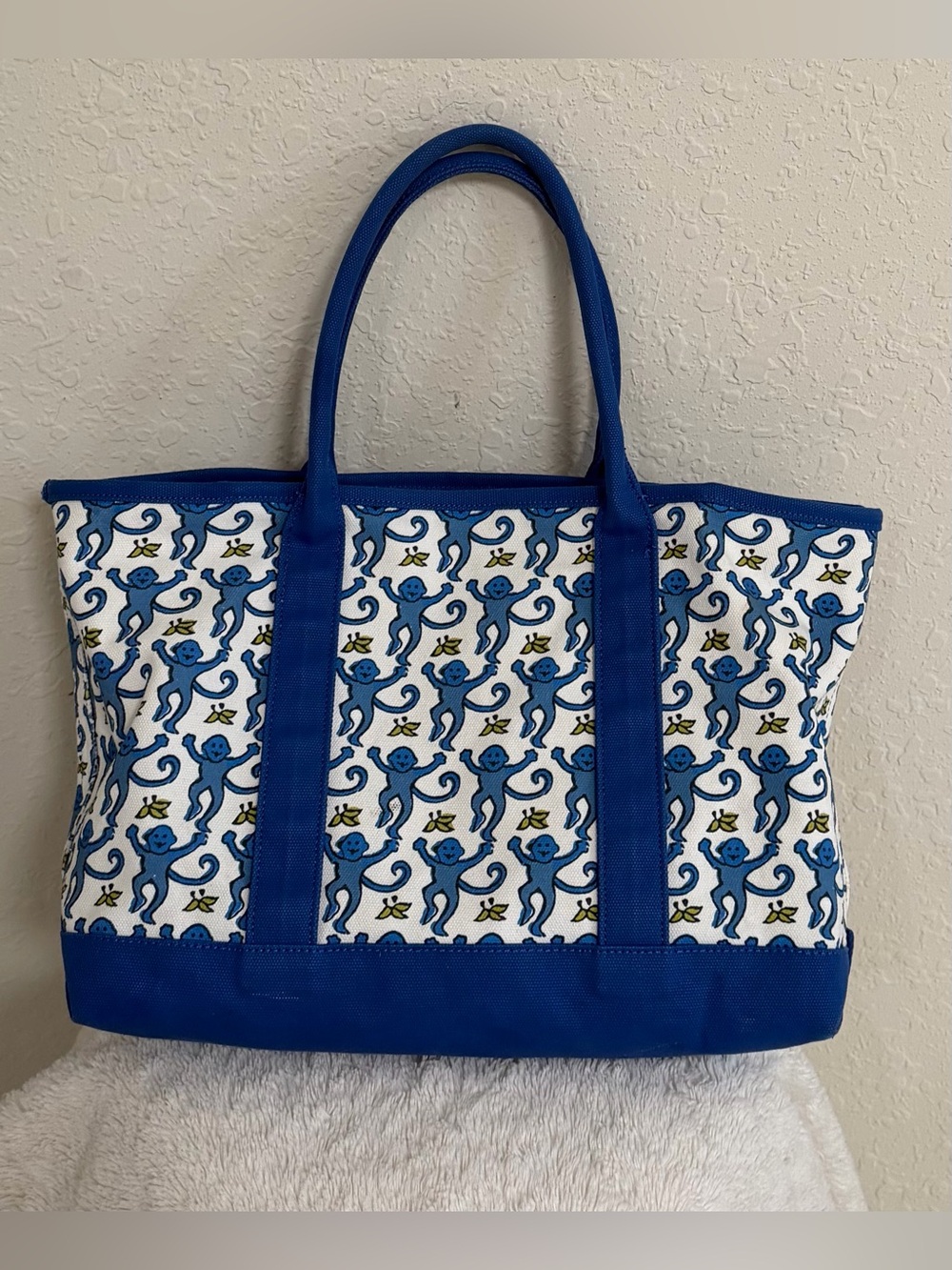 Roller Rabbit Monkey Canvas Tote Bag